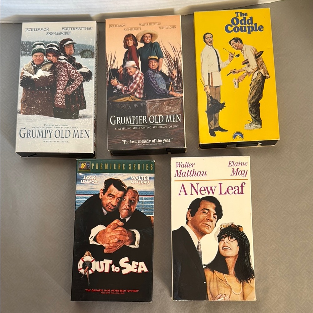 Vintage Walter Matthau Comedy Movies VHS Collection Lot of 5